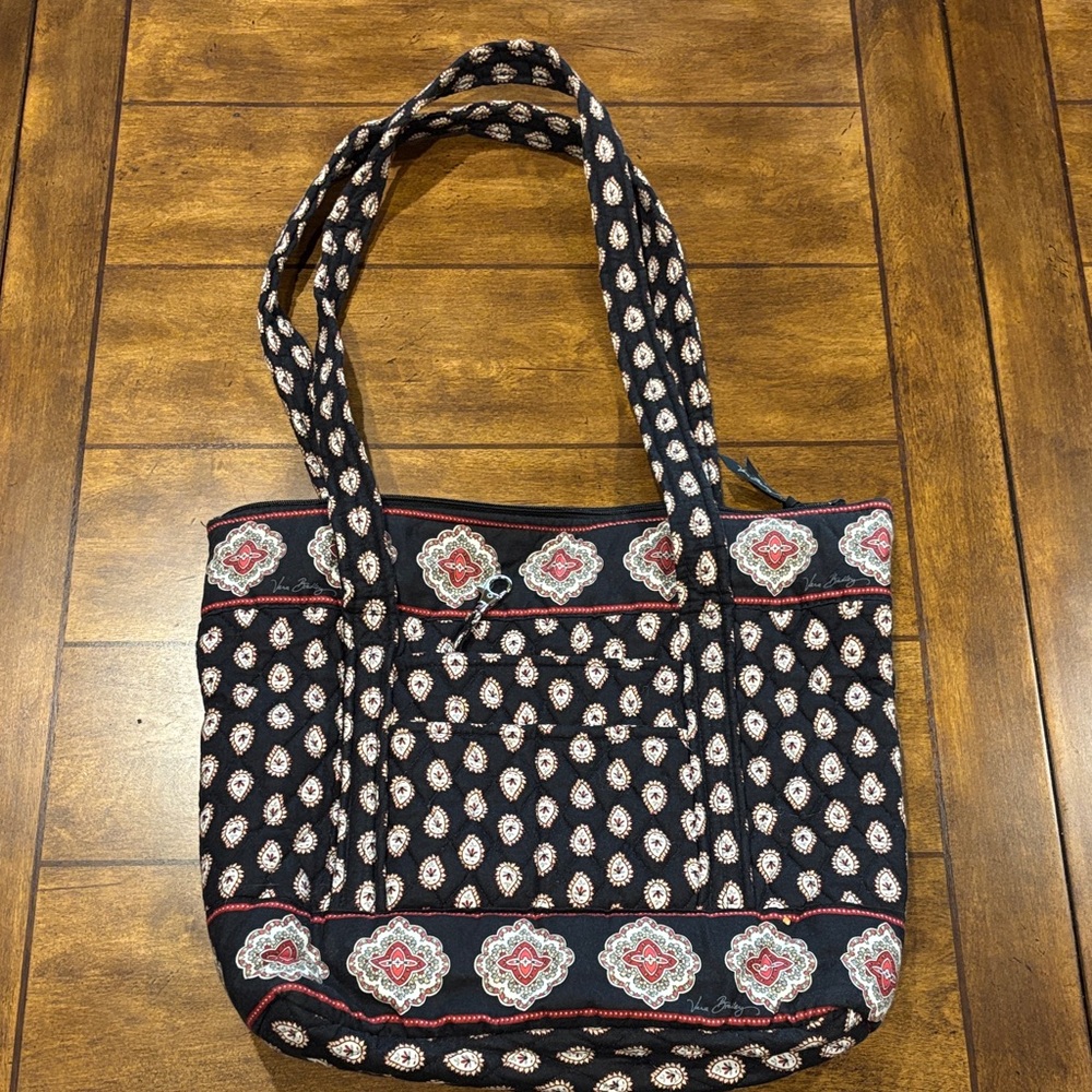 Vera Bradley Black and Red Patterned Shoulder bag